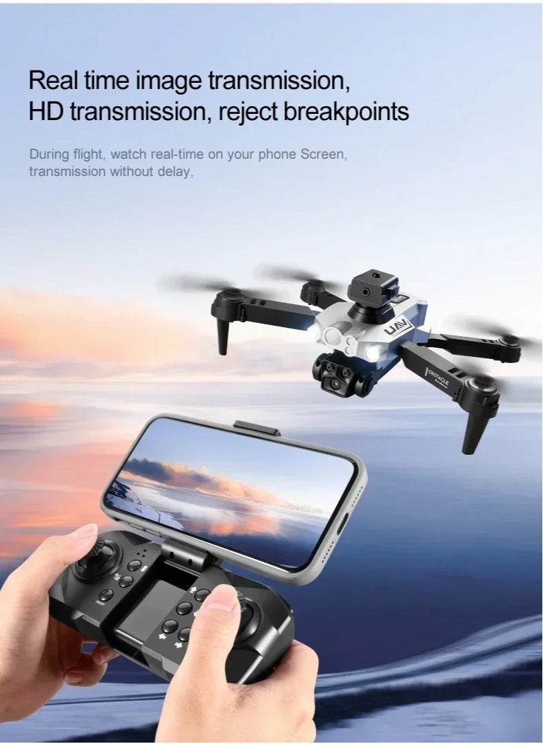 ارواق - LU200 Drone - 4K GPS احترافي للتصوير الجوي واي فاي وتحديد التدفق البصري بأربعة اتجاهات لتجنب العوائق كوادكوبتر للأطفال (3 بطاريات) - Image 1