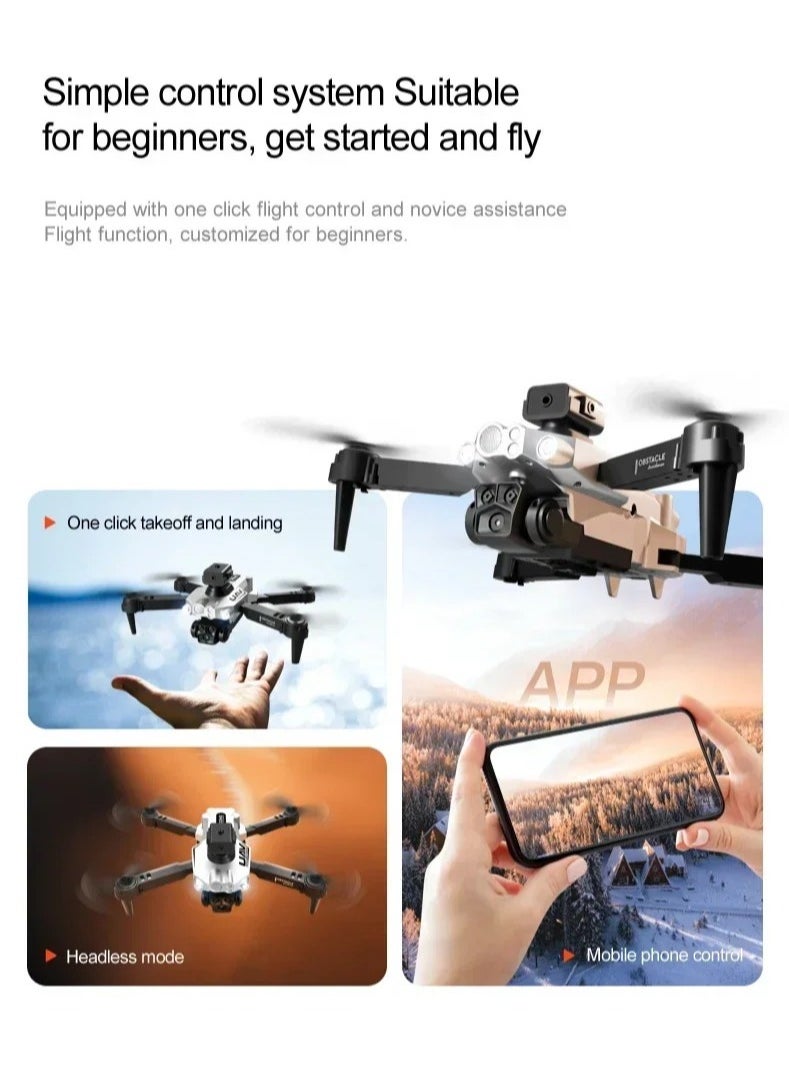 ارواق - LU200 Drone - 4K GPS احترافي للتصوير الجوي واي فاي وتحديد التدفق البصري بأربعة اتجاهات لتجنب العوائق كوادكوبتر للأطفال (3 بطاريات) - Image 1
