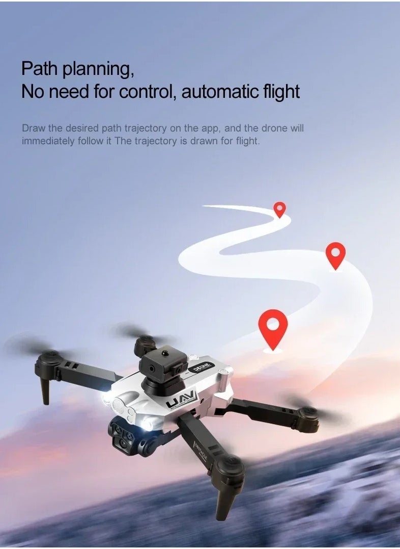 ارواق - LU200 Drone - 4K GPS احترافي للتصوير الجوي واي فاي وتحديد التدفق البصري بأربعة اتجاهات لتجنب العوائق كوادكوبتر للأطفال (3 بطاريات) - Image 1
