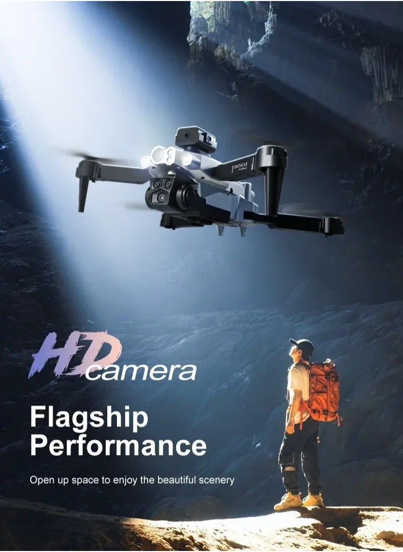 ارواق - LU200 Drone - 4K GPS احترافي للتصوير الجوي واي فاي وتحديد التدفق البصري بأربعة اتجاهات لتجنب العوائق كوادكوبتر للأطفال (3 بطاريات) - Image 1