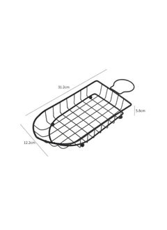 Spaceshoop French Style Metal Mesh Food Serving Basket, Boat-Shaped Stand, Black Iron Wire Rack for Fries, Snacks  - Image 2