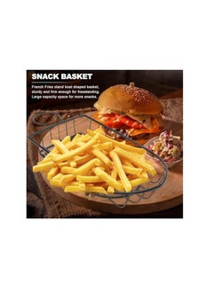 Spaceshoop French Style Metal Mesh Food Serving Basket, Boat-Shaped Stand, Black Iron Wire Rack for Fries, Snacks  - Image 3