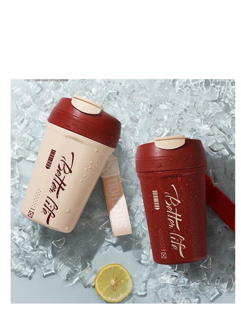 TYCOM Travel Coffee Mug 620 ML Stainless Steel Vacuum Ice and Hot Drinks Insulated Tumbler for Home Office Outdoor Works Beige.  - Image 3