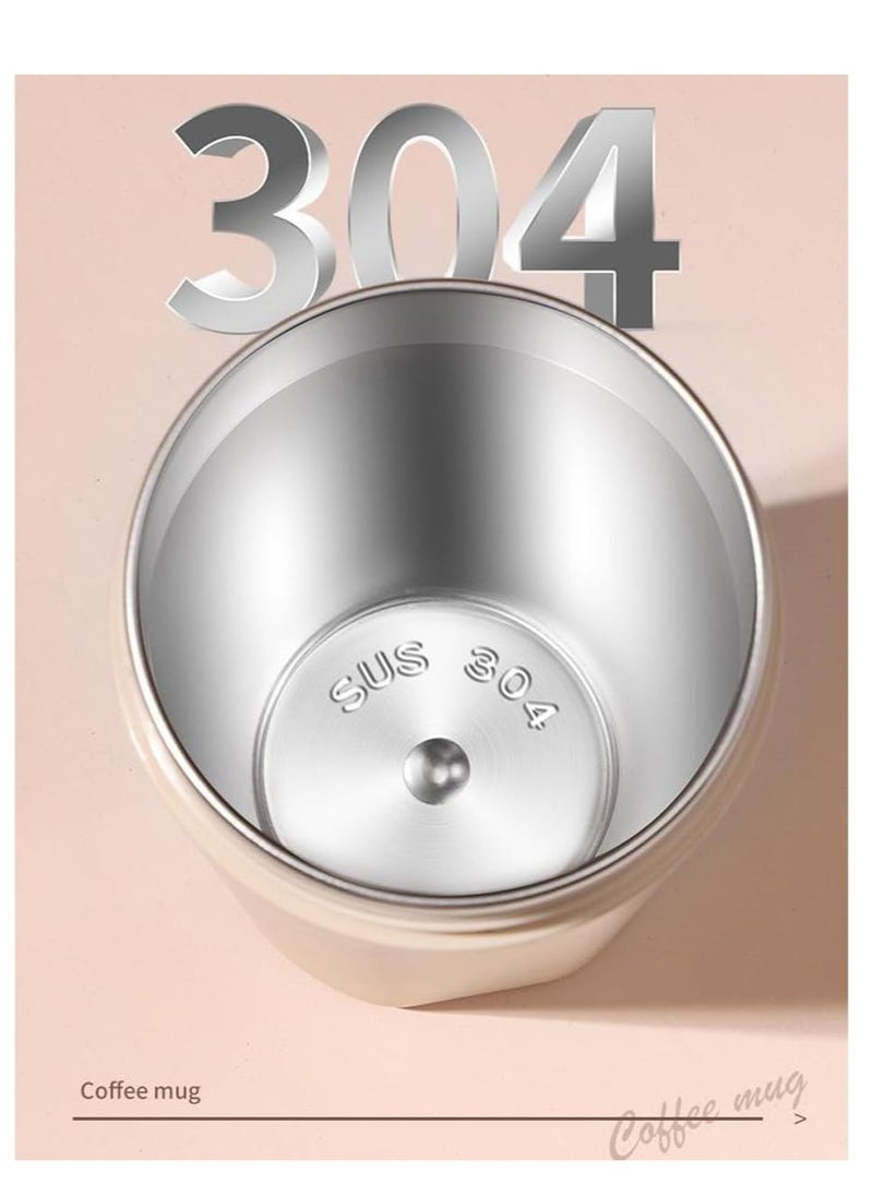 TYCOM Travel Coffee Mug 620 ML Stainless Steel Vacuum Ice and Hot Drinks Insulated Tumbler for Home Office Outdoor Works Beige.  - Image 5