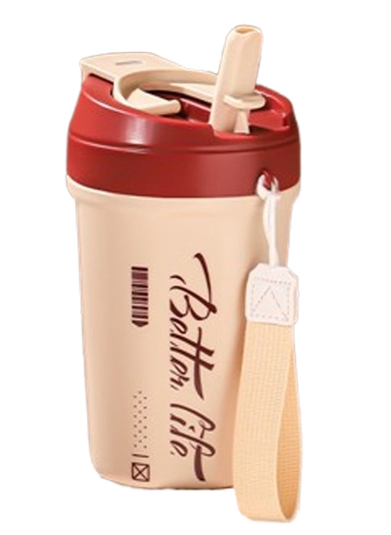 TYCOM Travel Coffee Mug 620 ML Stainless Steel Vacuum Ice and Hot Drinks Insulated Tumbler for Home Office Outdoor Works Beige.  - Image 1