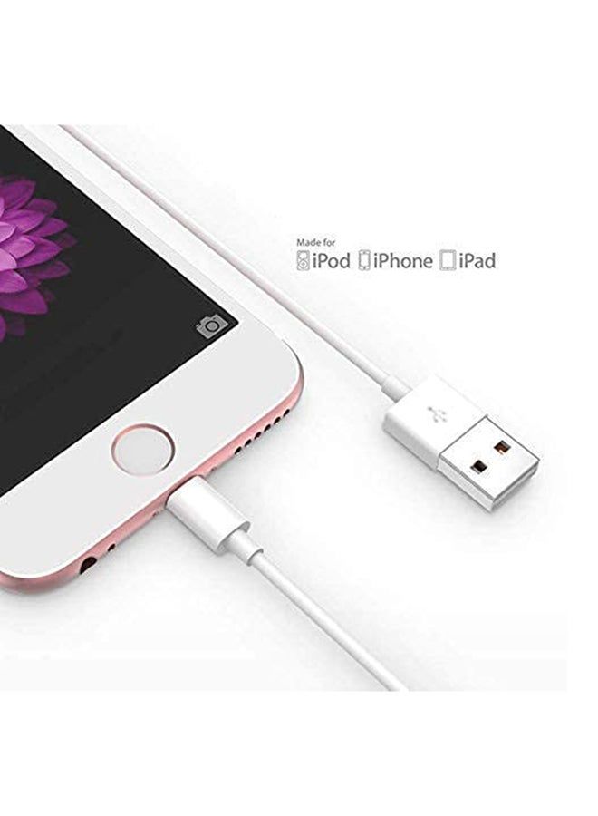 USB To Lightning Data Sync And Charging Cable For iPhone White/Silver - Image 3