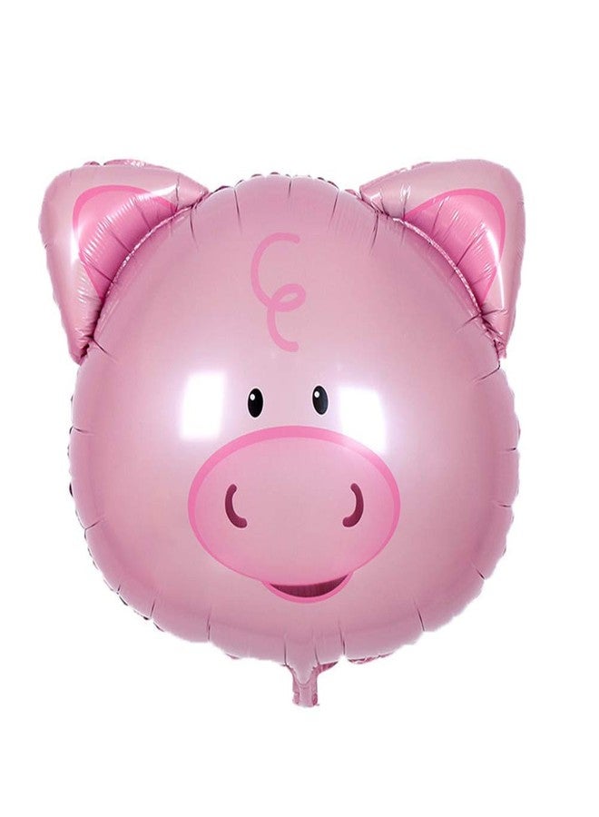 سوتشات بالونات Soochat Pig على شكل رأس خنزير وردية من الألومنيوم لتزيين حفلات أعياد الميلاد وحفلات الزفاف، 10 قطع - Image 2