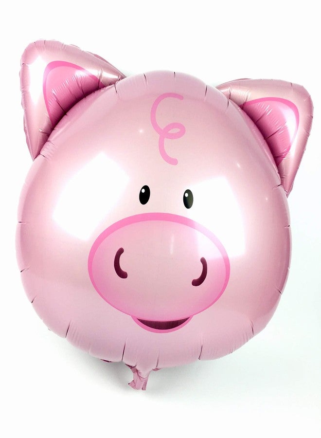 سوتشات بالونات Soochat Pig على شكل رأس خنزير وردية من الألومنيوم لتزيين حفلات أعياد الميلاد وحفلات الزفاف، 10 قطع - Image 3