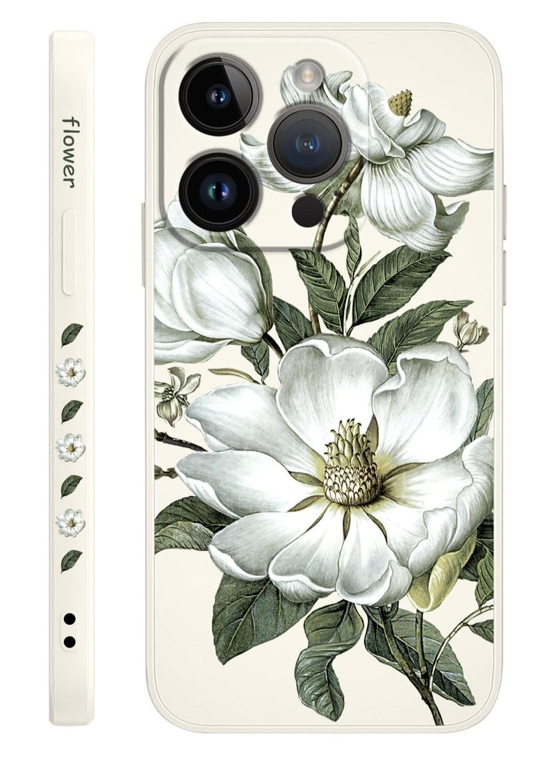 for iPhone 16 Pro Max Case Anti Scratch Microfiber Lining Phone Cover Silicone Ultra Slim Case for iPhone 16 Pro Max 6.9 inch-Cotton White - Image 1