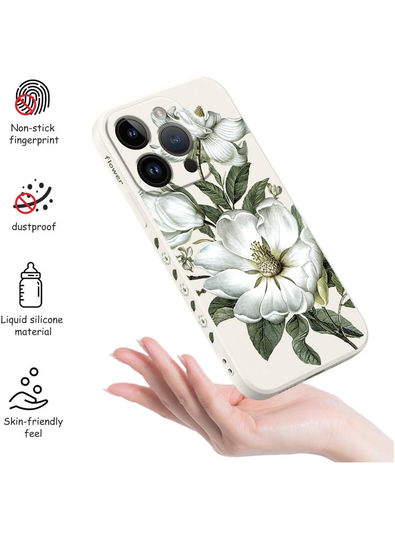 for iPhone 16 Pro Max Case Anti Scratch Microfiber Lining Phone Cover Silicone Ultra Slim Case for iPhone 16 Pro Max 6.9 inch-Cotton White - Image 5