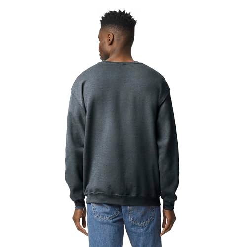 Gildan Adult Fleece Crewneck Sweatshirt, Style G18000, Multipack, Dark Heather (1-Pack), 3X-Large - Image 3