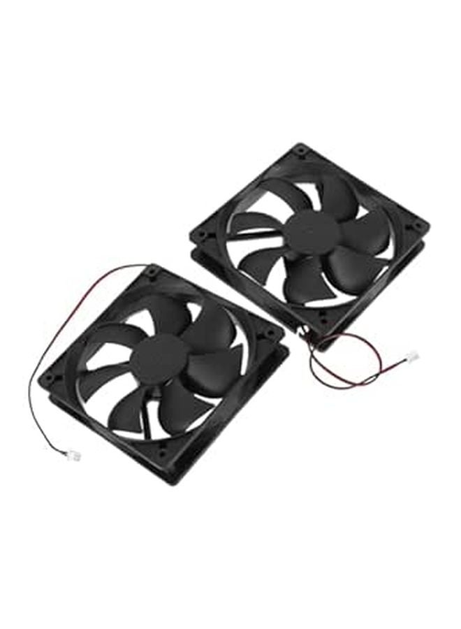 2PCS 120mm Dual Bearing PC Cooling Fans High Airflow Silent with Adaptive Speed Control - Image 1