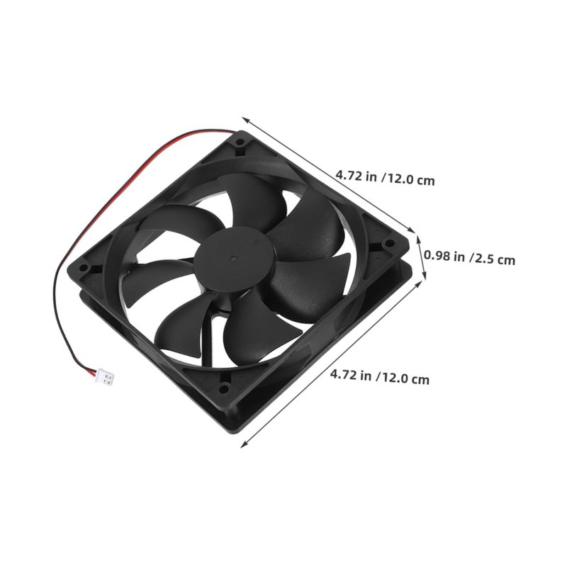 2PCS 120mm Dual Bearing PC Cooling Fans High Airflow Silent with Adaptive Speed Control - Image 3