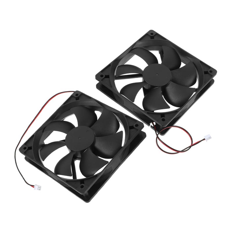 2PCS 120mm Dual Bearing PC Cooling Fans High Airflow Silent with Adaptive Speed Control - Image 2