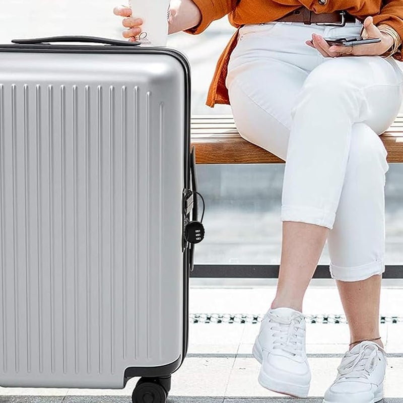 قفل سفر أسود مع رمز دائري رقمي سحاب ضد السرقة معدات حماية الأمتعة - Image 4