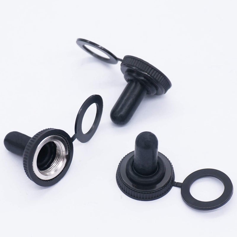 TWTADE 3 Pcs Latching Toggle Rocker Switches 6 Pin 3 Position ON/Off/ON DPDT Heavy Duty 16A 250VAC Spade Terminal Metal Boat Switch with Waterproof Boat Cap + 6.3mm Terminal Wires TEN-1322MZX-B203 - Image 5