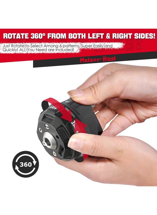 Meteor Blast Pressure Washer Spray Nozzle, 6-in-1 Quick Change over and Adjustable, 1/4 inch Quick Connector, MAX 4000PSI for Pressure Washer - Image 4
