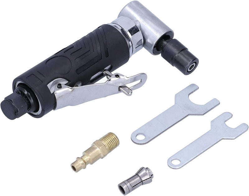 90 Degree Air Die Grinder, Pneumatic Die Grinder with Straight Shank, Compact Lightweight Zinc Alloy Body for Tight Space Grinding and Polishing - Image 1