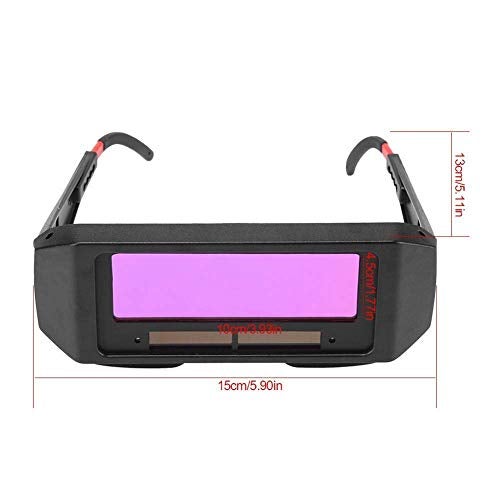 Bolt Safety Welding Auto Darkening Lens Eye Protecting Goggles Solar Powered Battery Light Filter Screen Pack of 1 (Black) - Image 2