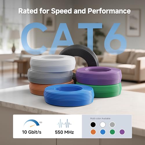Cable Matters [UL Listed] 10Gbps in-Wall (CM) Rated 23AWG Bare Copper Cat 6 Cable - 500ft, Solid, UTP Cat6 Bulk Ethernet Cable, Cat6 Ethernet Cord, Blue - Image 3