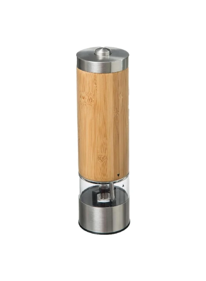 Five Simply Smart Compact Bamboo Salt and Pepper Mill Beige and Steel 20.5 cm 169264