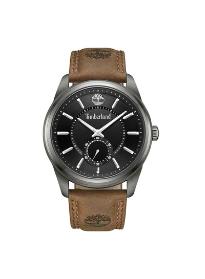 Timberland Men's Northbridge Black Dial Leather Strap Analog Watch for Men, 45mm