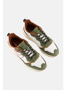 Algspar Men Lace Up Casual Sneakers, Green  - Image 4