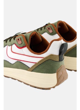 Algspar Men Lace Up Casual Sneakers, Green  - Image 3