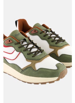Algspar Men Lace Up Casual Sneakers, Green  - Image 2