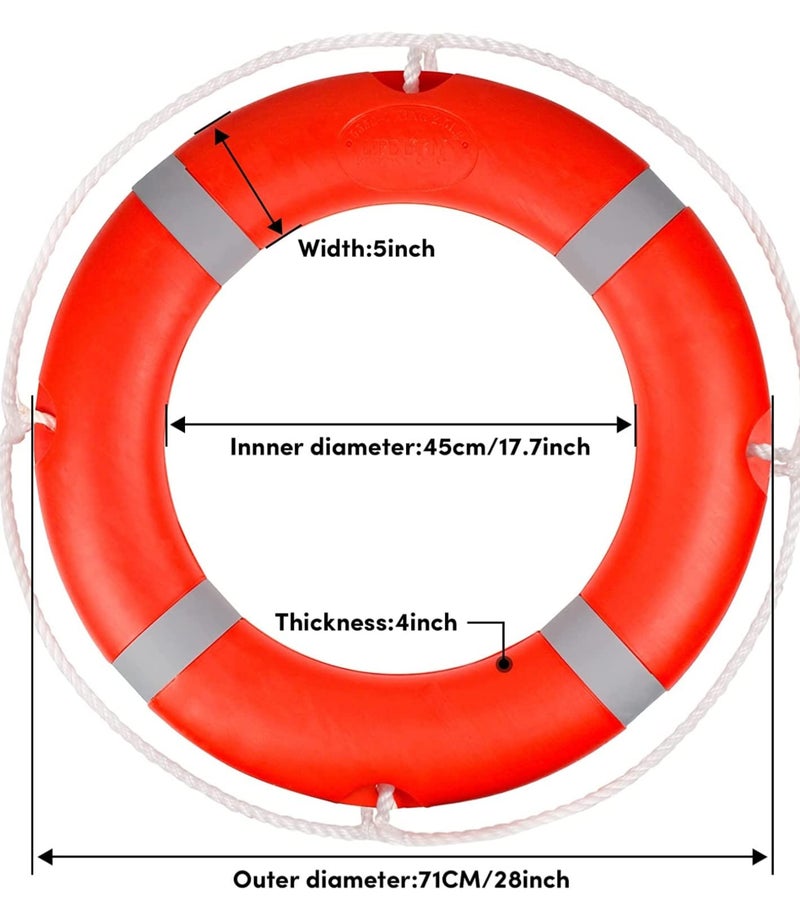 ABS INDUSTRY Rubber Floating Ring Bracelet Buckle Buoy for Water Rescue Life Saving Rope Sports Equipment (Orange)- Multi Color(Pack of 1) - Image 2