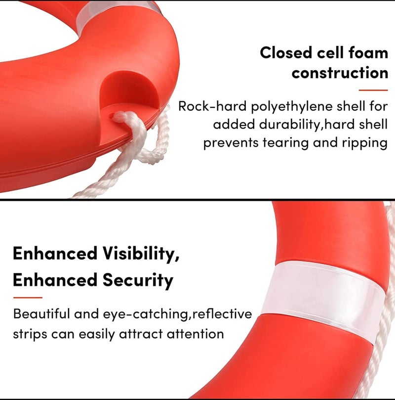 ABS INDUSTRY Rubber Floating Ring Bracelet Buckle Buoy for Water Rescue Life Saving Rope Sports Equipment (Orange)- Multi Color(Pack of 1) - Image 3