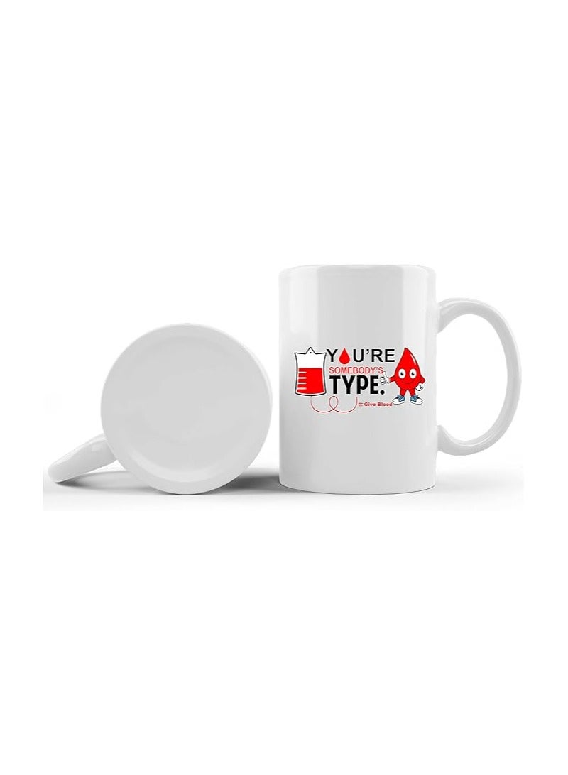 Blood Donation Awareness Ceramic Coffee Mug | Give The Gift Of Life:Donate Blood|Donate Blood Save A Life|Support The Need For Blood Donors - Image 2