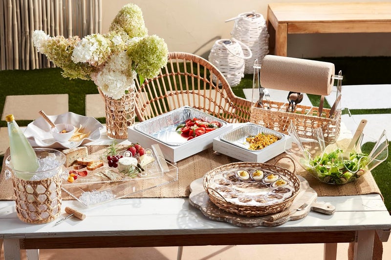 Mud Pie Acrylic Ruffle Bowl Set bowl 9 x 16 dia  spoon 11 - Image 4