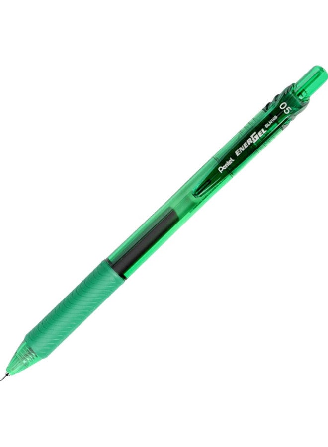 Pentel Bln105 Retractable Green Gel Pen, Stylish 0.5Mm Signing Pen, Business And Student Quick-Drying Ink Pen, Water-Based Pen, Stationery, Green Single Pen - Image 1