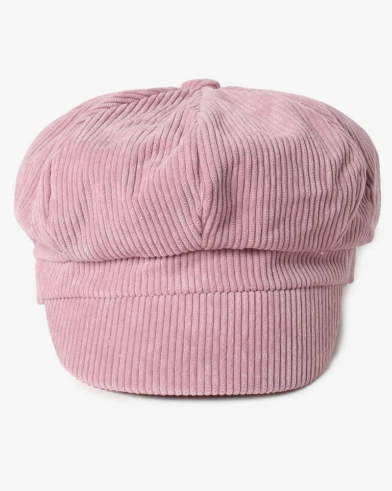 Haute Sauce Pink Corduroy Vintage Newsboy Cap