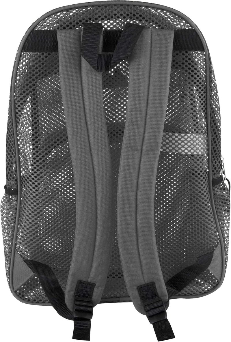 Summit Ridge Reflective Mesh School Backpack for Teens, Girls, Boys | Wire Frame Mesh Beach Backpack XL with Zipper (Gray) - Image 3