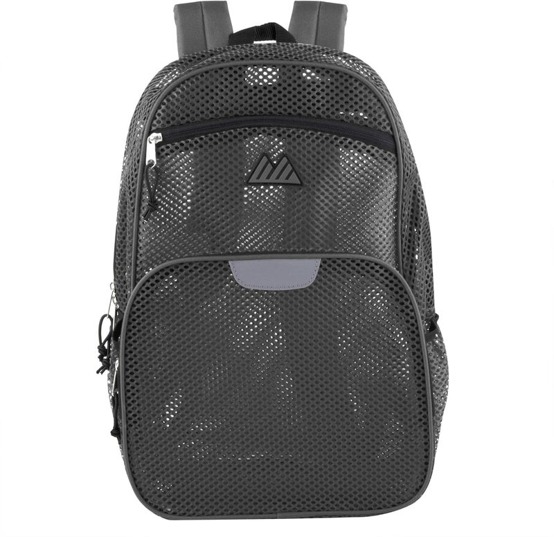 Summit Ridge Reflective Mesh School Backpack for Teens, Girls, Boys | Wire Frame Mesh Beach Backpack XL with Zipper (Gray) - Image 4