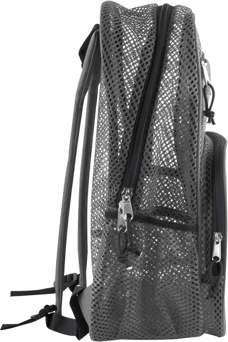 Summit Ridge Reflective Mesh School Backpack for Teens, Girls, Boys | Wire Frame Mesh Beach Backpack XL with Zipper (Gray) - Image 2