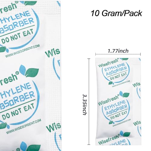 Wisesorb 20PCS 10 Gram Ethylene Gas Absorber Packet, Vegetable & Fruit Fresh Produce Protector,Fresh Fruit Preserver, Vegetable Saver,Food Saver,Ethylene Gas Absorber for The Fridge - Image 2