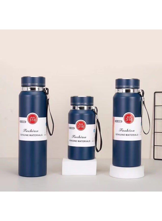 Large-capacity Insulated Cup For Outdoor Sports, Portable Water Cup With Tea Separation, Vacuum Cup For Business, Portable Vacuum Water Cup