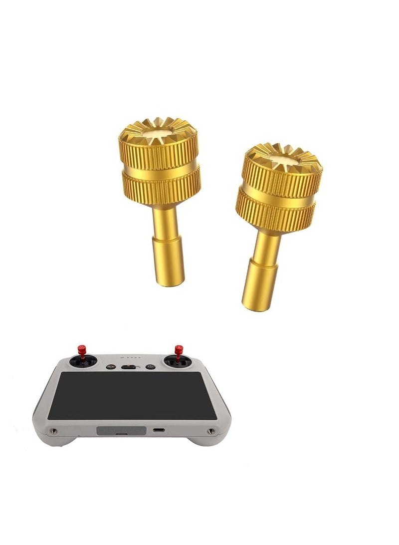 Remote Control Metal Joystick for DJI Mini 3 Pro for DJI RC Controller Rockers Control Replacement Thumb (Gold)  - Image 1