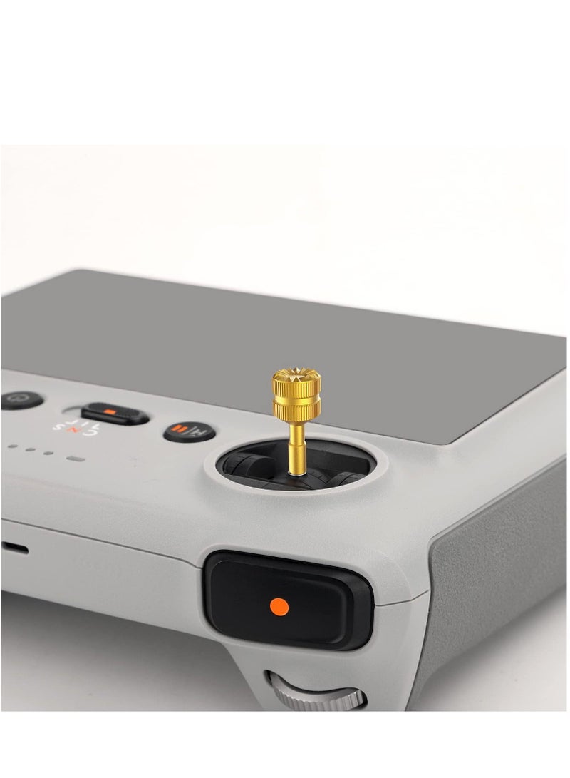 Remote Control Metal Joystick for DJI Mini 3 Pro for DJI RC Controller Rockers Control Replacement Thumb (Gold)  - Image 3