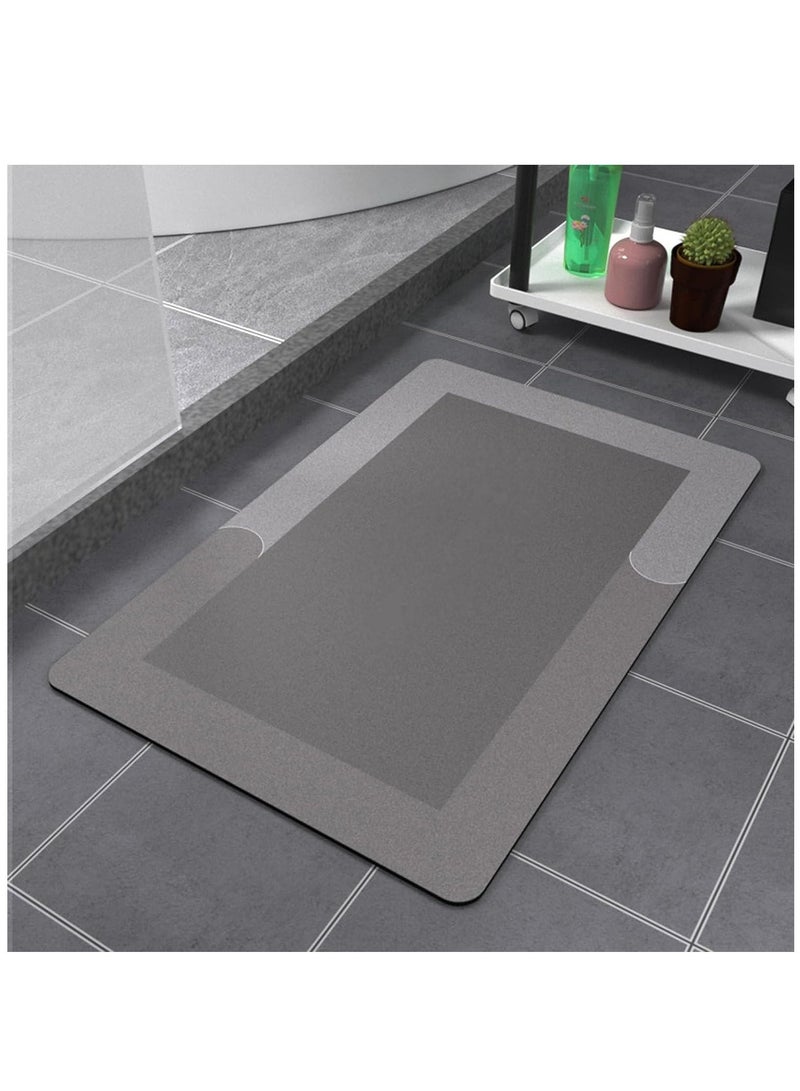 Quick Dry Diatomaceous Earth Bath Mats, Super Absorbent Floor Mat for Bathroom, Non Slip Bathroom Rug, Diatomite Mud Rugs Bathtub, Shower Sink, Door - Image 1