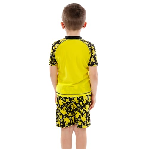 Pokemon Bathing Suit | Two Piece Boys Swim Sets | Pikachu Boys Swimwear | Boys Rash Guard Set | Size 8 Yellow - Image 5