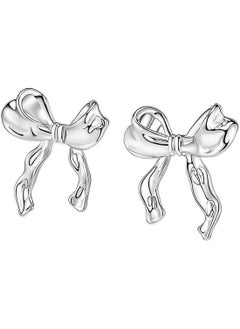 Gold Silver Bow Earrings Women Ribbon Stud Earrings Gift - pzsku/Z4237F009977992C36A52Z/45/_/1704269695/36e0cc50-67cb-4169-8c47-5a41ca055805