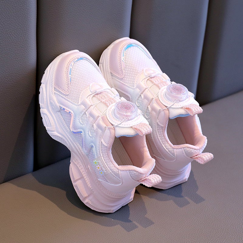 Domestic Co-Branded Girls' Shoes New Spring 2025 Kidsren'S Sports Shoes Girls Soft Sole Medium And Large Kidsren'S Dad Shoes - Image 5