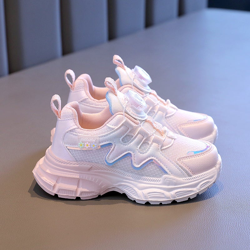 Domestic Co-Branded Girls' Shoes New Spring 2025 Kidsren'S Sports Shoes Girls Soft Sole Medium And Large Kidsren'S Dad Shoes - Image 3