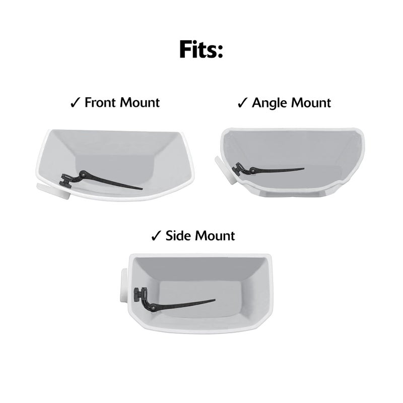 Korky Toilet Handle, Chrome - Metal Handle - Tank Lever Replacement - Universal to Fit Front, Angled, Side, Left Mount Toilet - 6055BP - Image 5
