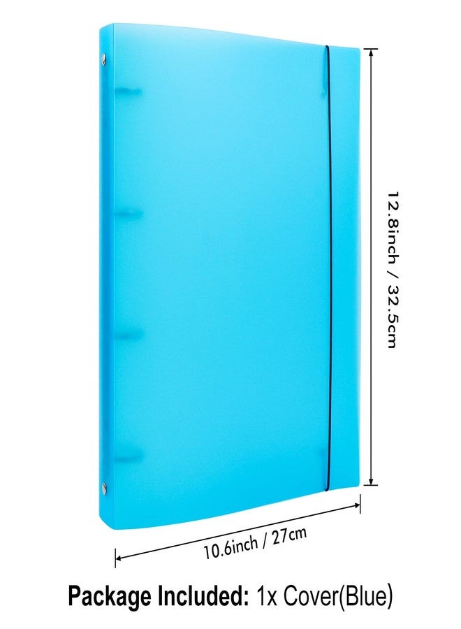 BAOFALI A4 4 Ring Binder Cover Clean Transparent Soft PVC for Refillable Notebook Shell withMatte surfaceforStamp & Die Storage (Blue - Image 2