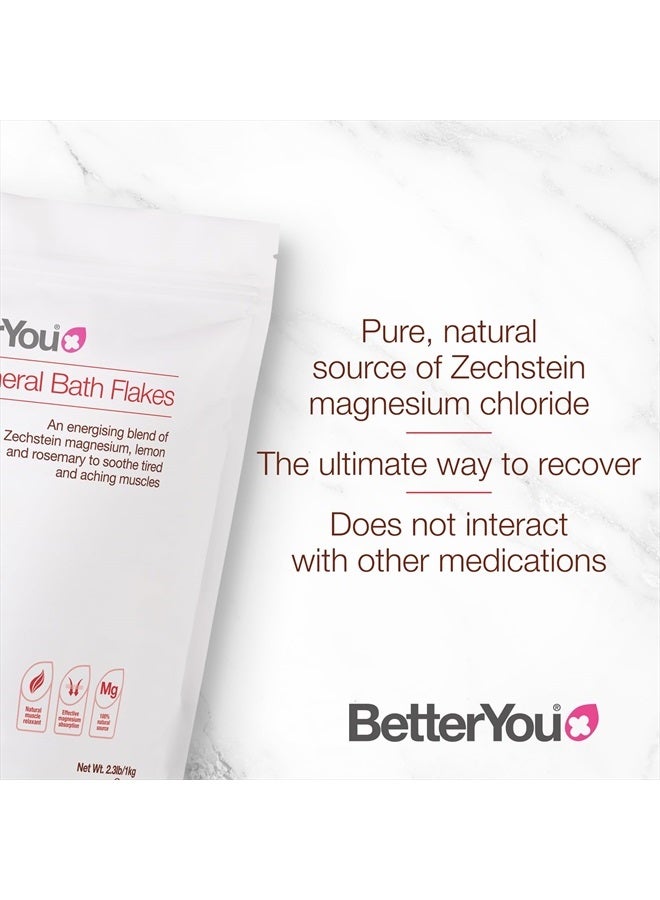 BetterYou Magnesium Muscle Mineral Bath Flakes, Natural Source Magnesium Chloride Bath Flakes to Sooth Aching Muscles, Sports Recovery Salts, Vegan & Palm-Oil Free, 1kg - Image 5
